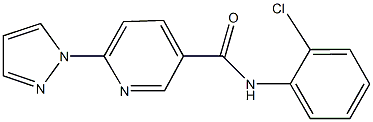 N-(2-chlorophenyl)-6-(1H-pyrazol-1-yl)nicotinamide Struktur