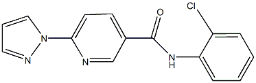 N-(2-chlorophenyl)-6-(1H-pyrazol-1-yl)nicotinamide,957508-43-9,结构式