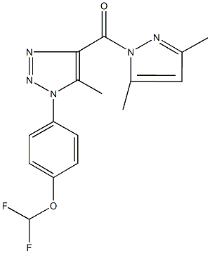 1-[4-(difluoromethoxy)phenyl]-4-[(3,5-dimethyl-1H-pyrazol-1-yl)carbonyl]-5-methyl-1H-1,2,3-triazole Structure