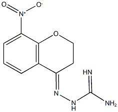 2-{8-nitro-2,3-dihydro-4H-chromen-4-ylidene}hydrazinecarboximidamide Structure