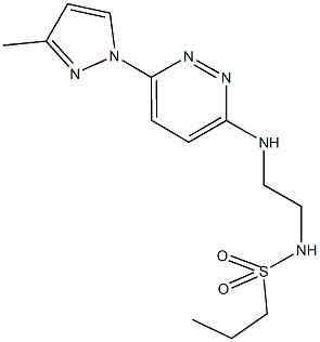 N-(2-{[6-(3-methyl-1H-pyrazol-1-yl)-3-pyridazinyl]amino}ethyl)-1-propanesulfonamide Structure