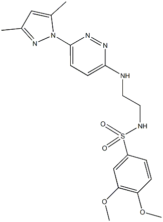 N-(2-{[6-(3,5-dimethyl-1H-pyrazol-1-yl)-3-pyridazinyl]amino}ethyl)-3,4-dimethoxybenzenesulfonamide Structure