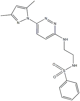 N-(2-{[6-(3,5-dimethyl-1H-pyrazol-1-yl)-3-pyridazinyl]amino}ethyl)benzenesulfonamide Structure