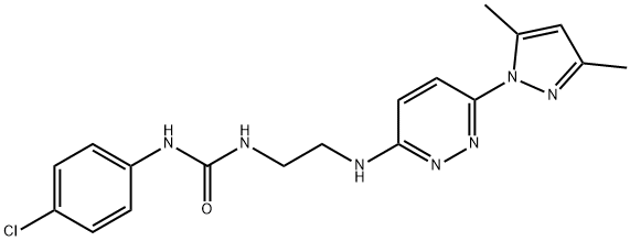 N-(4-chlorophenyl)-N'-(2-{[6-(3,5-dimethyl-1H-pyrazol-1-yl)-3-pyridazinyl]amino}ethyl)urea 结构式