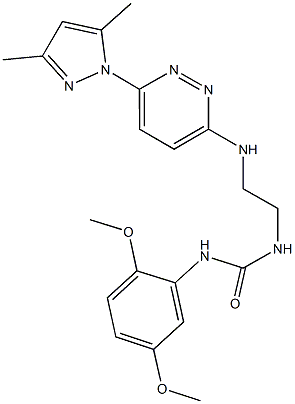 N-(2,5-dimethoxyphenyl)-N'-(2-{[6-(3,5-dimethyl-1H-pyrazol-1-yl)-3-pyridazinyl]amino}ethyl)urea Struktur