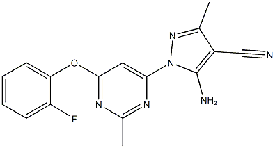 5-amino-1-[6-(2-fluorophenoxy)-2-methyl-4-pyrimidinyl]-3-methyl-1H-pyrazole-4-carbonitrile Structure