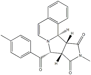 10-methyl-8-(4-methylbenzoyl)-11a,11b-dihydro-8H-pyrrolo[3',4':3,4]pyrrolo[2,1-a]isoquinoline-9,11(8aH,10H)-dione Structure