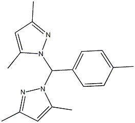 1-[(3,5-dimethyl-1H-pyrazol-1-yl)(4-methylphenyl)methyl]-3,5-dimethyl-1H-pyrazole Struktur