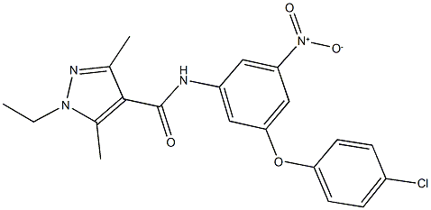 957511-07-8 N-{3-(4-chlorophenoxy)-5-nitrophenyl}-1-ethyl-3,5-dimethyl-1H-pyrazole-4-carboxamide