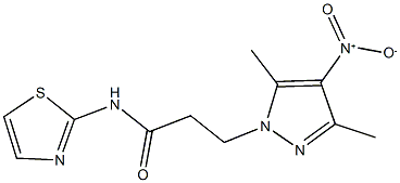 3-{4-nitro-3,5-dimethyl-1H-pyrazol-1-yl}-N-(1,3-thiazol-2-yl)propanamide|