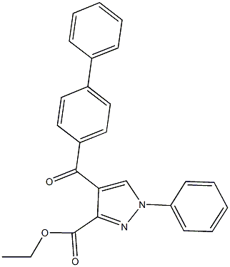 ethyl 4-([1,1'-biphenyl]-4-ylcarbonyl)-1-phenyl-1H-pyrazole-3-carboxylate Structure
