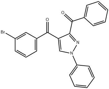 (3-benzoyl-1-phenyl-1H-pyrazol-4-yl)(3-bromophenyl)methanone Struktur