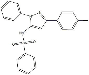 N-[3-(4-methylphenyl)-1-phenyl-1H-pyrazol-5-yl]benzenesulfonamide,957511-25-0,结构式