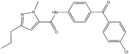 N-[4-(4-chlorobenzoyl)phenyl]-1-methyl-3-propyl-1H-pyrazole-5-carboxamide Structure