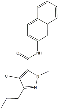 4-chloro-1-methyl-N-(2-naphthyl)-3-propyl-1H-pyrazole-5-carboxamide 结构式