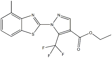 ethyl 1-(4-methyl-1,3-benzothiazol-2-yl)-5-(trifluoromethyl)-1H-pyrazole-4-carboxylate Structure