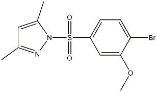 2-bromo-5-[(3,5-dimethyl-1H-pyrazol-1-yl)sulfonyl]phenyl methyl ether,957511-53-4,结构式