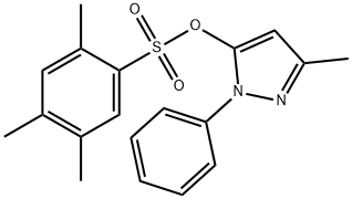 3-methyl-1-phenyl-1H-pyrazol-5-yl 2,4,5-trimethylbenzenesulfonate Struktur