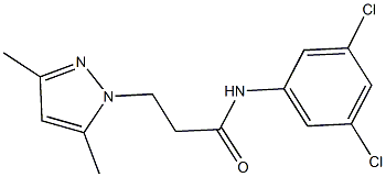 N-(3,5-dichlorophenyl)-3-(3,5-dimethyl-1H-pyrazol-1-yl)propanamide Struktur