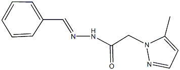 N'-benzylidene-2-(5-methyl-1H-pyrazol-1-yl)acetohydrazide Structure