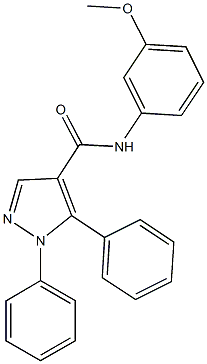 N-(3-methoxyphenyl)-1,5-diphenyl-1H-pyrazole-4-carboxamide Structure