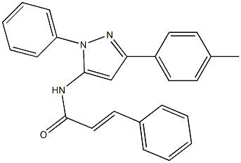 N-[3-(4-methylphenyl)-1-phenyl-1H-pyrazol-5-yl]-3-phenylacrylamide,957512-56-0,结构式