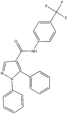 1,5-diphenyl-N-[4-(trifluoromethyl)phenyl]-1H-pyrazole-4-carboxamide 化学構造式
