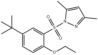 4-tert-butyl-2-[(3,5-dimethyl-1H-pyrazol-1-yl)sulfonyl]phenyl ethyl ether 结构式
