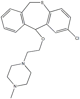 2-chloro-6,11-dihydrodibenzo[b,e]thiepin-11-yl 2-(4-methyl-1-piperazinyl)ethyl ether Structure