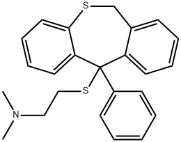 N,N-dimethyl-N-{2-[(11-phenyl-6,11-dihydrodibenzo[b,e]thiepin-11-yl)sulfanyl]ethyl}amine 结构式