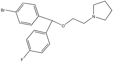 1-{2-[(4-bromophenyl)(4-fluorophenyl)methoxy]ethyl}pyrrolidine Structure
