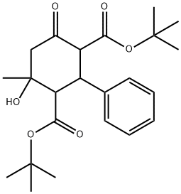 di(tert-butyl) 4-hydroxy-4-methyl-6-oxo-2-phenyl-1,3-cyclohexanedicarboxylate|