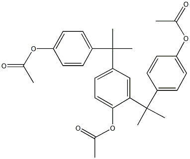 4-[1-(2-(acetyloxy)-5-{1-[4-(acetyloxy)phenyl]-1-methylethyl}phenyl)-1-methylethyl]phenyl acetate 结构式