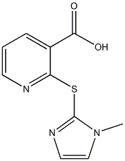 2-[(1-methyl-1H-imidazol-2-yl)sulfanyl]nicotinic acid 结构式