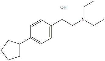 1-(4-cyclopentylphenyl)-2-(diethylamino)ethanol 结构式