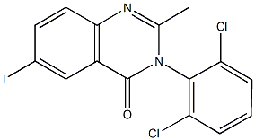 3-(2,6-dichlorophenyl)-6-iodo-2-methyl-4(3H)-quinazolinone Structure