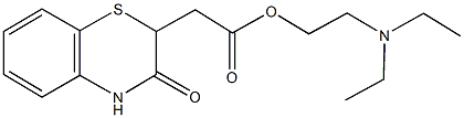 2-(diethylamino)ethyl (3-oxo-3,4-dihydro-2H-1,4-benzothiazin-2-yl)acetate 结构式