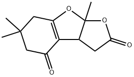 6,6,8a-trimethyl-3a,6,7,8a-tetrahydrofuro[2,3-b][1]benzofuran-2,4(3H,5H)-dione Struktur