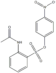 4-nitrophenyl 2-(acetylamino)benzenesulfonate Structure