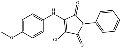 3-chloro-4-(4-methoxyanilino)-1-phenyl-1H-pyrrole-2,5-dione Structure