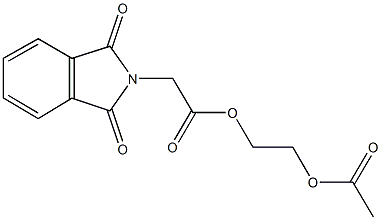 2-(acetyloxy)ethyl (1,3-dioxo-1,3-dihydro-2H-isoindol-2-yl)acetate 化学構造式