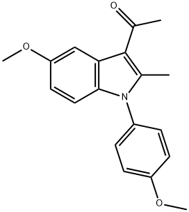 1-[5-methoxy-1-(4-methoxyphenyl)-2-methyl-1H-indol-3-yl]ethanone 化学構造式