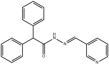 2,2-diphenyl-N'-(3-pyridinylmethylene)acetohydrazide,975-35-9,结构式