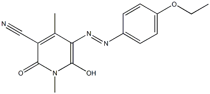 5-[(4-ethoxyphenyl)diazenyl]-6-hydroxy-1,4-dimethyl-2-oxo-1,2-dihydro-3-pyridinecarbonitrile Structure