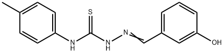 3-hydroxybenzaldehyde N-(4-methylphenyl)thiosemicarbazone 化学構造式
