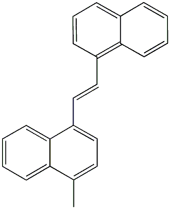 1-methyl-4-[2-(1-naphthyl)vinyl]naphthalene 化学構造式