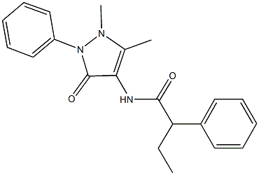 N-(1,5-dimethyl-3-oxo-2-phenyl-2,3-dihydro-1H-pyrazol-4-yl)-2-phenylbutanamide Structure