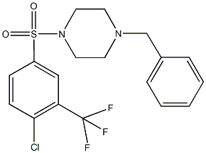 1-benzyl-4-{[4-chloro-3-(trifluoromethyl)phenyl]sulfonyl}piperazine Struktur