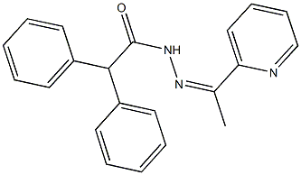 2,2-diphenyl-N'-[1-(2-pyridinyl)ethylidene]acetohydrazide 结构式