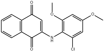 2-(2-chloro-4,6-dimethoxyanilino)naphthoquinone,98031-78-8,结构式